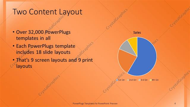 Two Content presentation slide layout