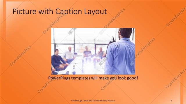 Picture with Caption presentation slide layout