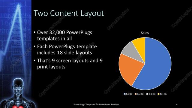 Two Content presentation slide layout