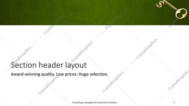 Section Header presentation slide layout