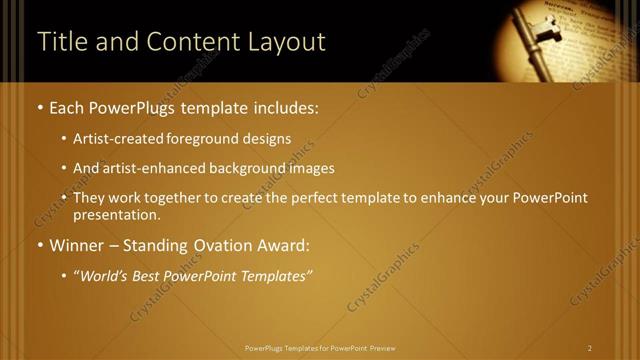Title and Content presentation slide layout