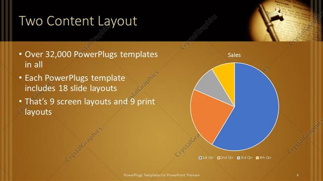 Two Content presentation slide layout
