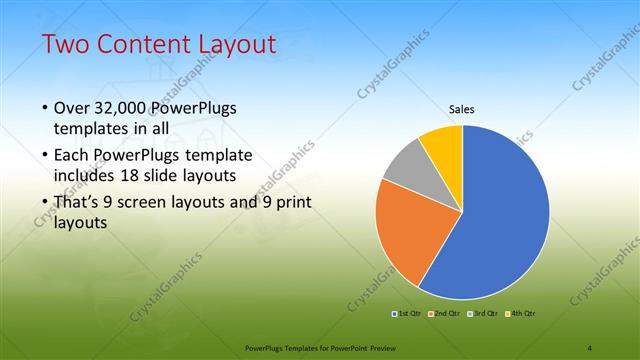 Two Content presentation slide layout