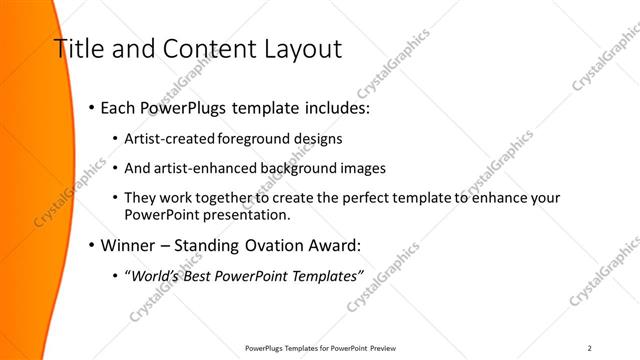 Title and Content presentation slide layout