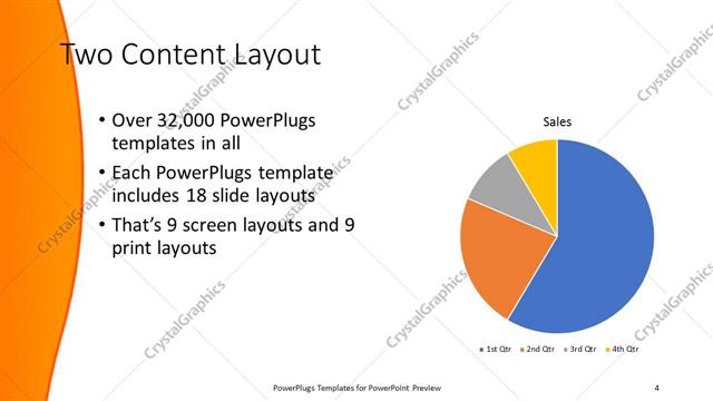 Two Content presentation slide layout