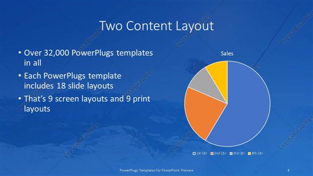 Two Content presentation slide layout