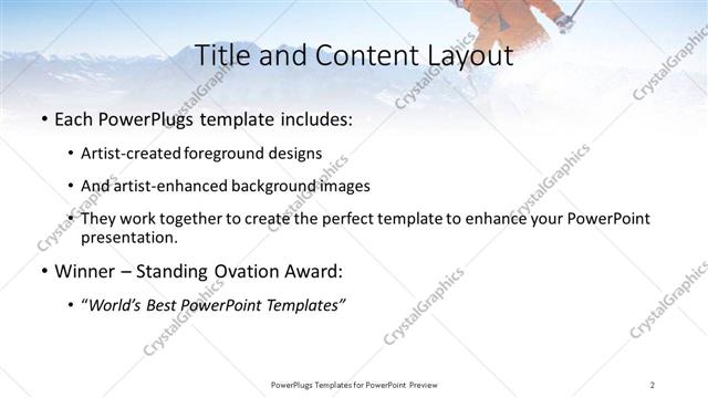 Title and Content presentation slide layout