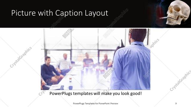 Picture with Caption presentation slide layout