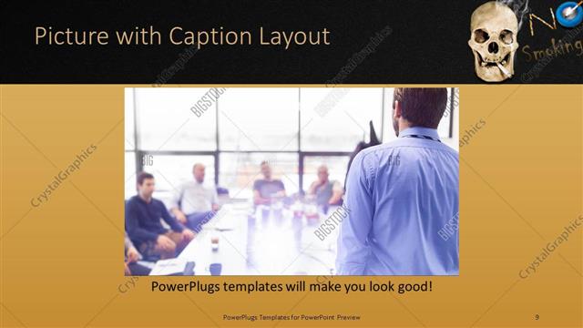 Picture with Caption presentation slide layout