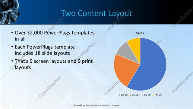 Two Content presentation slide layout