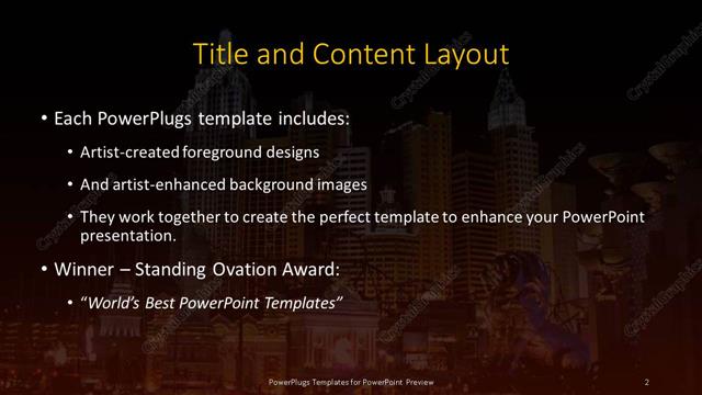 Title and Content presentation slide layout