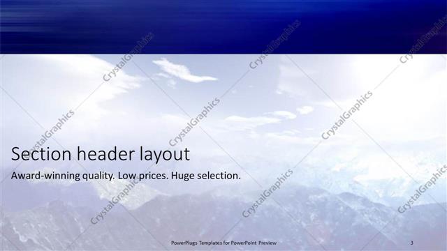 Section Header presentation slide layout