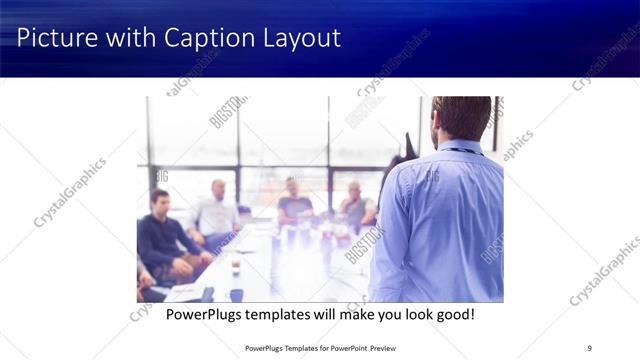 Picture with Caption presentation slide layout