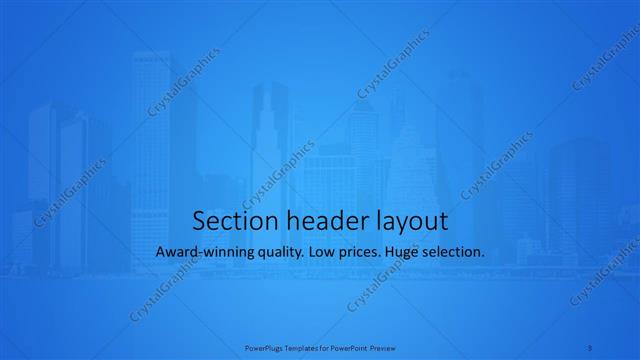 Section Header presentation slide layout