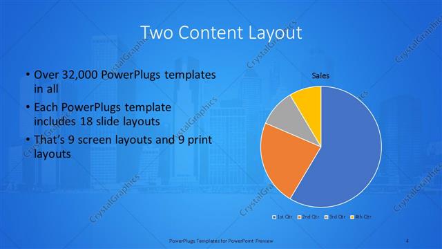 Two Content presentation slide layout