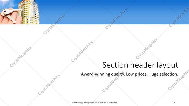 Section Header presentation slide layout