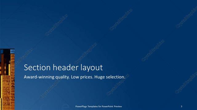 Section Header presentation slide layout