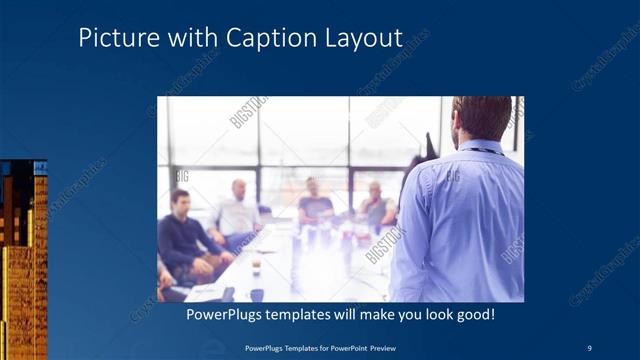 Picture with Caption presentation slide layout