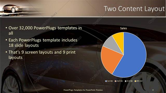 Two Content presentation slide layout