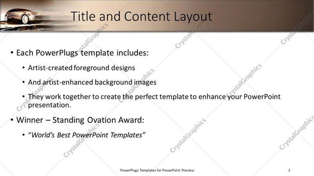 Title and Content presentation slide layout