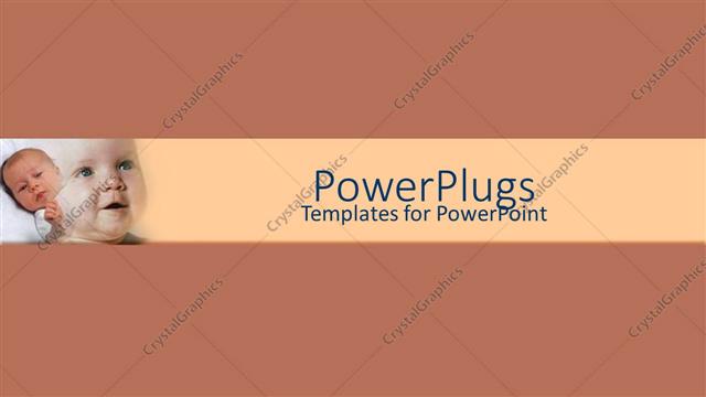  Presentation with newborn - Sleepy newborn next to smiling baby on brown background