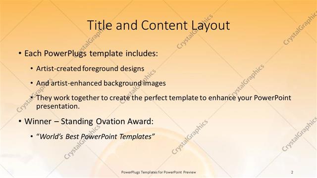 Title and Content presentation slide layout