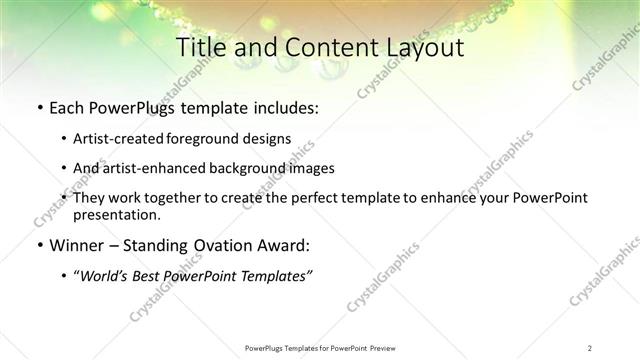 Title and Content presentation slide layout