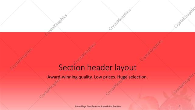 Section Header presentation slide layout