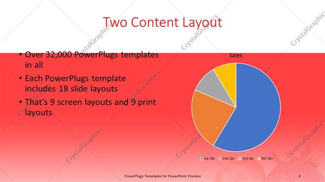 Two Content presentation slide layout