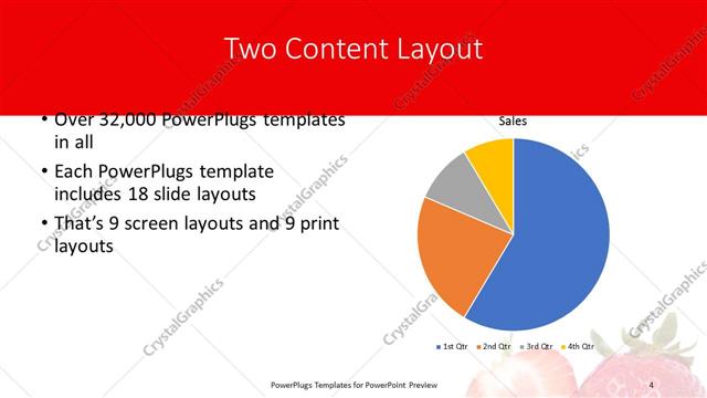 Two Content presentation slide layout