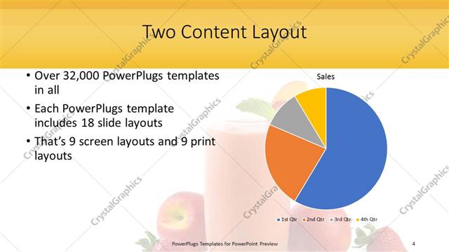 Two Content presentation slide layout
