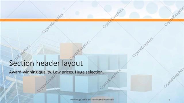 Section Header presentation slide layout