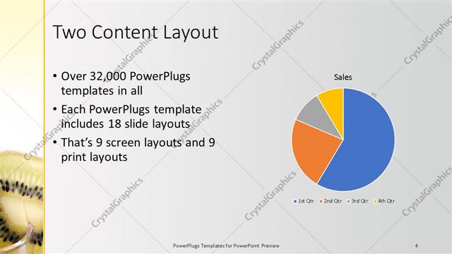 Two Content presentation slide layout