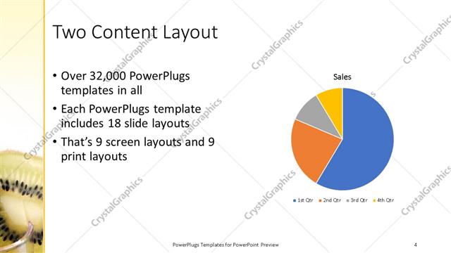 Two Content presentation slide layout