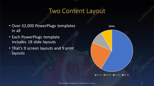 Two Content presentation slide layout