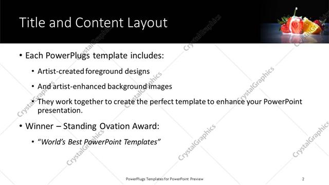 Title and Content presentation slide layout