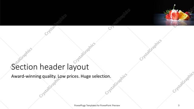Section Header presentation slide layout