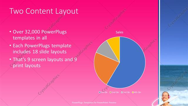 Two Content presentation slide layout