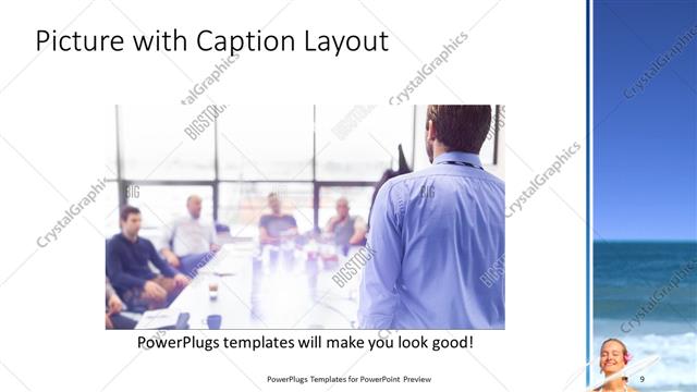 Picture with Caption presentation slide layout