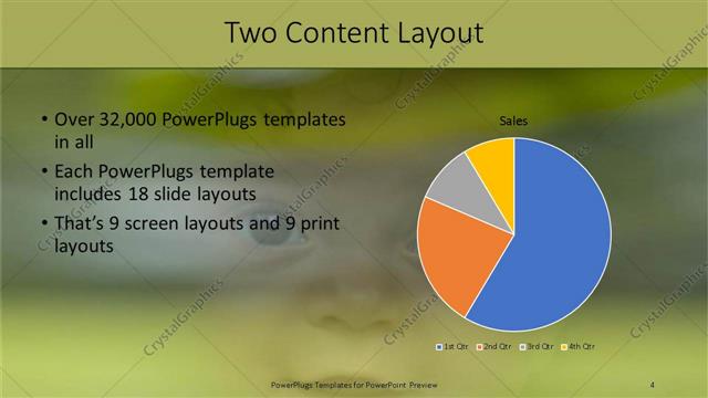 Two Content presentation slide layout