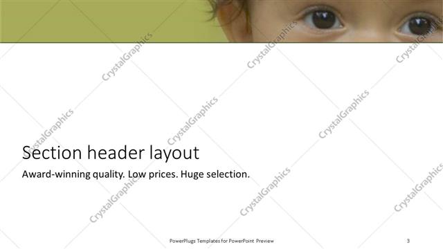 Section Header presentation slide layout
