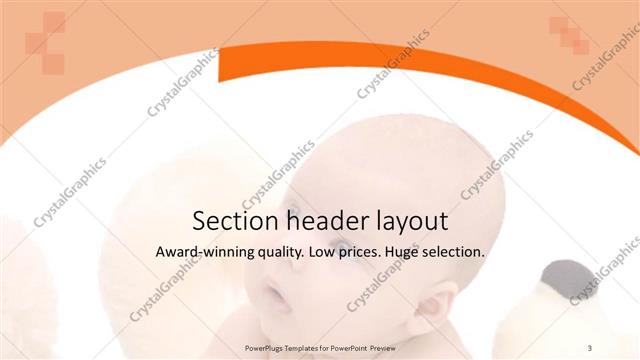 Section Header presentation slide layout