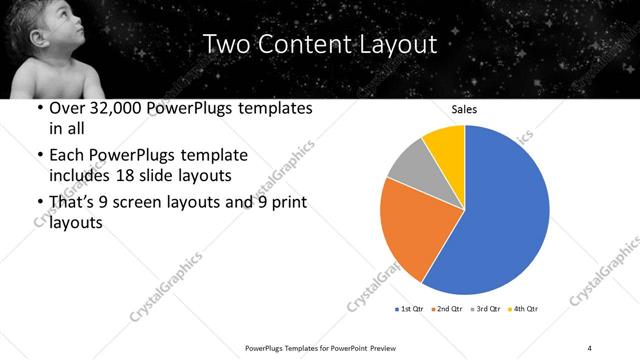 Two Content presentation slide layout