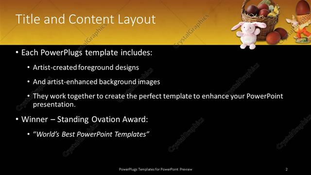 Title and Content presentation slide layout