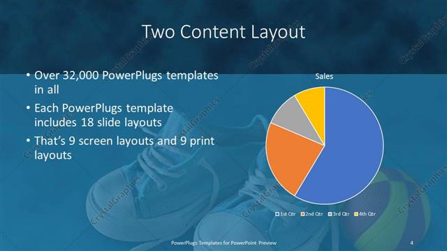 Two Content presentation slide layout