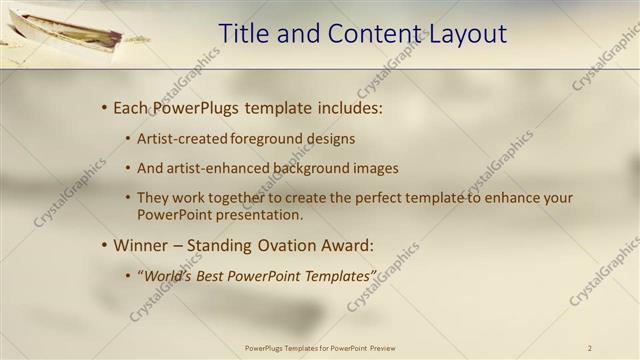 Title and Content presentation slide layout