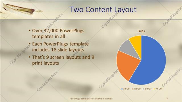 Two Content presentation slide layout