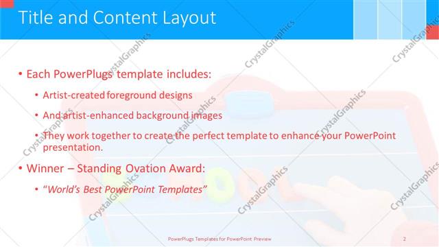 Title and Content presentation slide layout