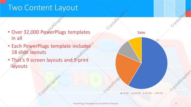 Two Content presentation slide layout