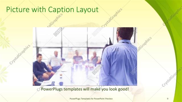 Picture with Caption presentation slide layout